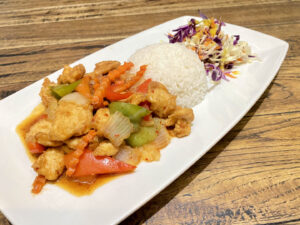 popular lunch thai sweet chilli stir fry in New Westminster